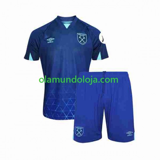 Camisola West Ham United Criança Equipamento Terceiro 2023-2024 Manga Curta